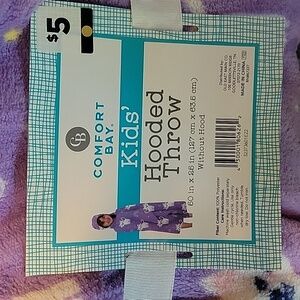 Unicorn Cat Kids Hooded Throw
